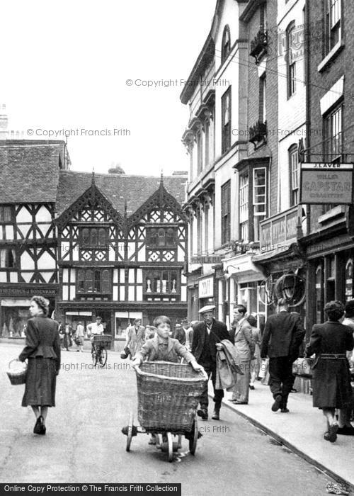 Photo of Ludlow, Delivery Boy, High Street c.1950
