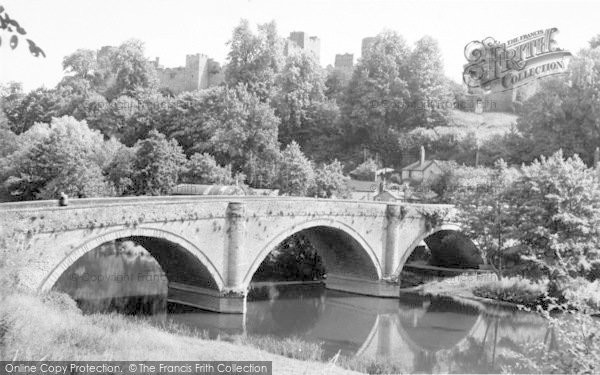 Photo of Ludlow, Dinham Bridge And Castle c.1960