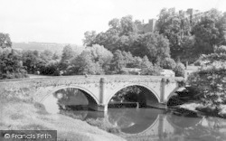 Dinham Bridge And Castle c.1960, Ludlow