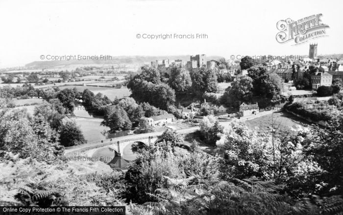 Photo of Ludlow, Dinham Bridge And Castle c.1960