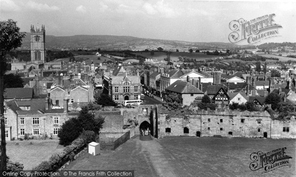 Photo of Ludlow, From Castle Keep c.1960