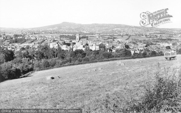 Photo of Ludlow, General View Showing Castle And Clee Hill c.1960