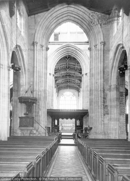 Photo of Ludlow, Parish Church, The Nave c.1960