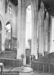 St Laurence Church Across Nave 1911, Ludlow