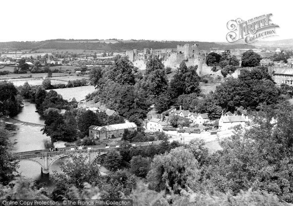 Photo of Ludlow, The Castle And Bridge c.1955