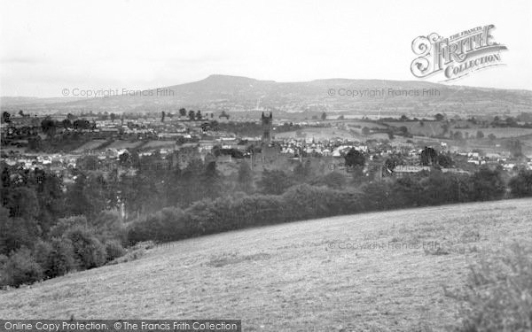 Photo of Ludlow, The Castle And Clee Hill From The Whitecliff 1949