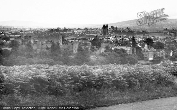 Photo of Ludlow, The Castle And Clee Hill From The Whitecliff c.1950