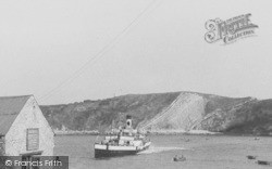 Arrival Of Steamer c.1950, Lulworth Cove