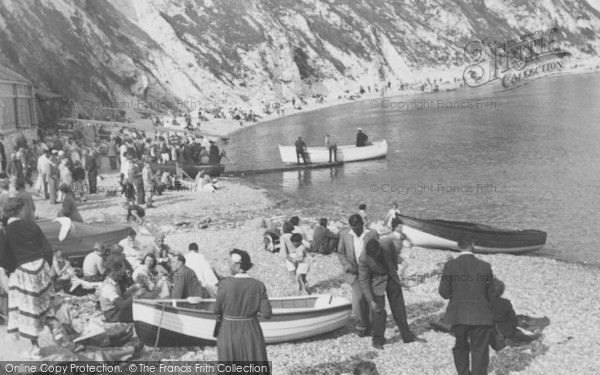 Photo of Lulworth Cove, The Beach c.1955