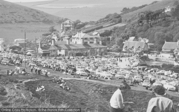 Photo of Lulworth Cove, The Car Park And Village c.1955