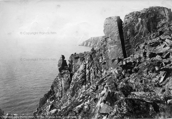 Photo of Lundy Island, Earthquake Rock 1890