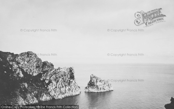 Photo of Lundy Island, Gannet Rock 1890