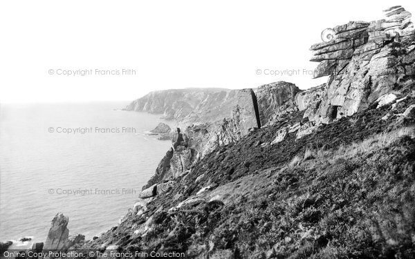 Photo of Lundy Island, Spitting Stone 1890