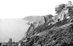 Lundy Island, Spitting Stone 1890, Lundy