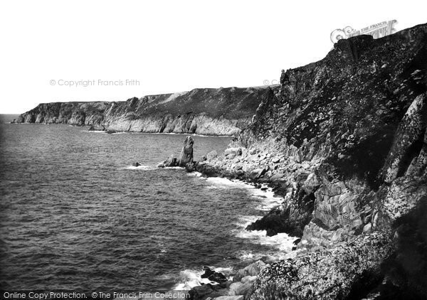 Photo of Lundy Island, West Coast 1890