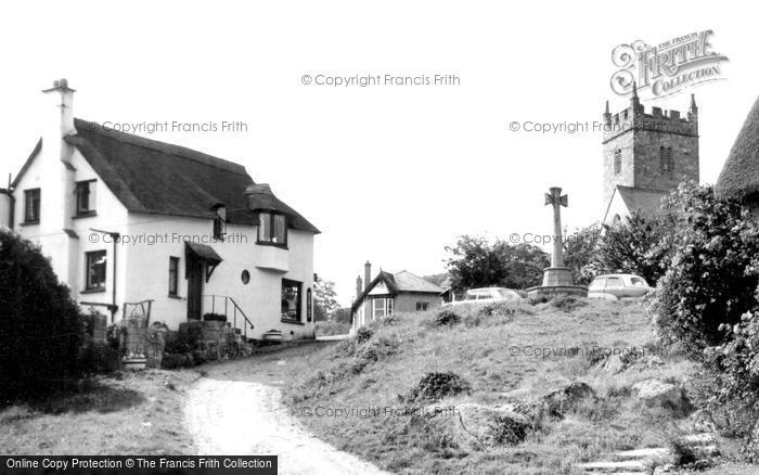 Photo of Lustleigh, The Cross And Church c.1965