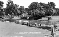 The Lake, Wardown Park c.1950, Luton