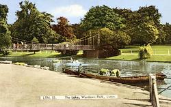 The Lake, Wardown Park c.1955, Luton