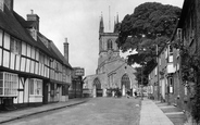 Church Street And St Mary's Church c.1955, Lutterworth