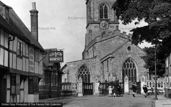 Photo of Lutterworth, Coach And Horses, And St Mary's Church c.1955