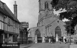 Coach And Horses, And St Mary's Church c.1955, Lutterworth
