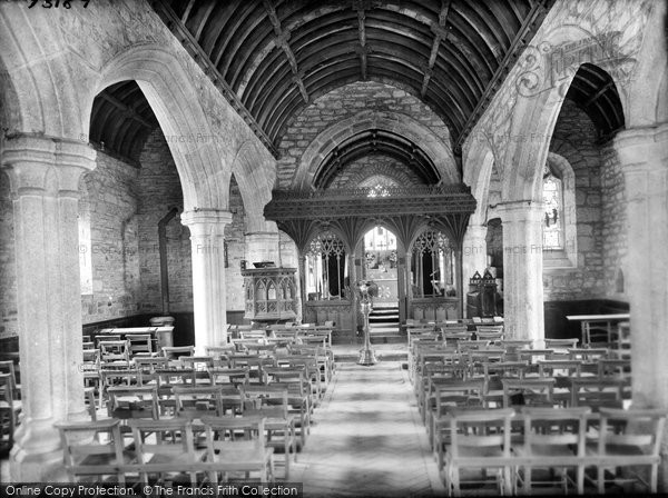 Photo of Lydford, Church Interior 1922