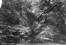 Footbridge In Gorge 1913, Lydford