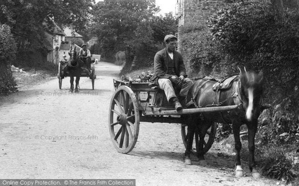 Photo of Lydford, Horse And Cart 1906
