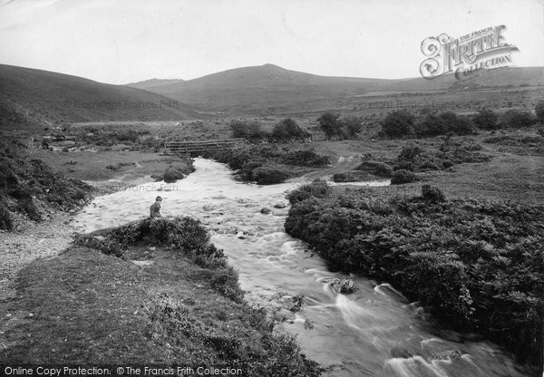 Photo of Lydford, River Lyd And Bray Tor, Doe Tor, Arms Tor And Links Tor 1922