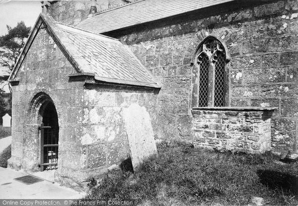 Photo of Lydford, St Petroc's Church Porch And Old Stone 1906