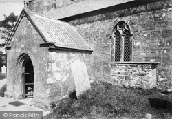 St Petroc's Church Porch And Old Stone 1906, Lydford