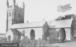 St Petrock's Church c.1955, Lydford