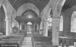 St Petrocks Church Interior 1925, Lydford