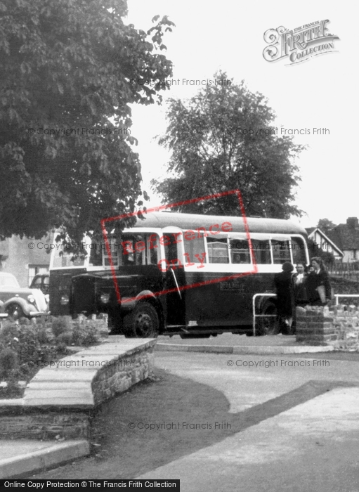 Photo of Lydney, Bus Stopped At The Cross c.1955