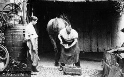 A Farrier Shoeing A Horse 1909, Lyme Regis