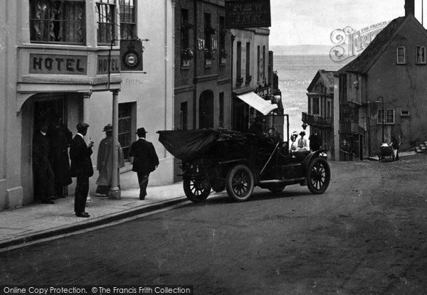 Photo of Lyme Regis, Car In Broad Street 1909