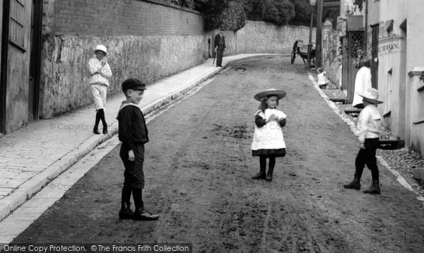 Photo of Lyme Regis, Children In Silver Street 1906