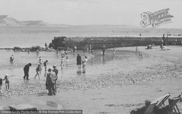 Photo of Lyme Regis, Cobb Sands c.1950