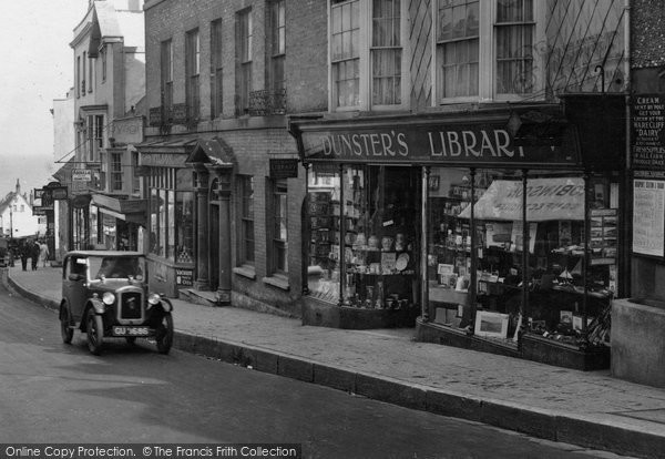 Photo of Lyme Regis, Dunster's Library 1930