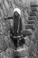 Girl On Grannys Teeth 1912, Lyme Regis