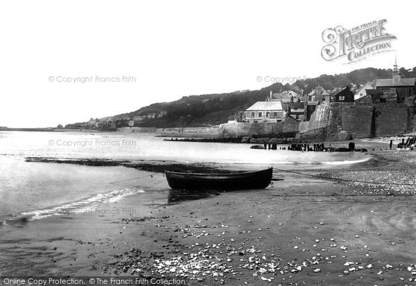 Photo of Lyme Regis, Gun Cliff And Cobb Gate From Back Beach 1890