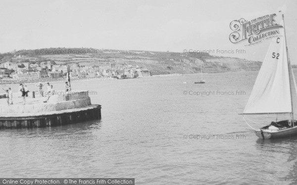 Photo of Lyme Regis, Harbour Entrance c.1955