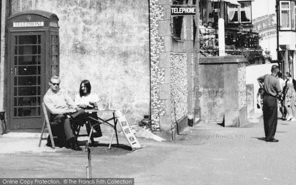 Photo of Lyme Regis, Marine Parade, A Booking Table c.1955