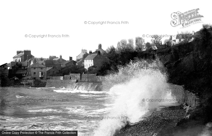 Photo of Lyme Regis, Parade Wave And Jane Austen's Cottage c.1890