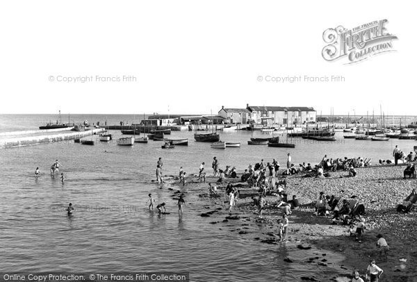 Photo of Lyme Regis, The Beach And Harbour c.1955