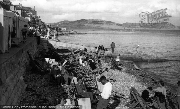 Photo of Lyme Regis, The Beach c.1955