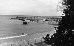 The Cliff From The Promenade c.1955, Lyme Regis