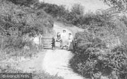 The Cliffs, People At The Gate 1906, Lyme Regis