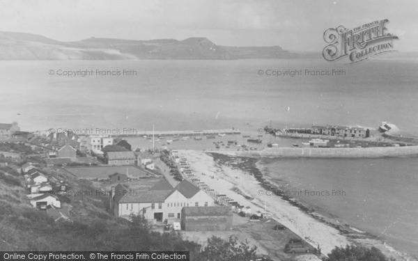 Photo of Lyme Regis, The Harbour And Bay c.1955