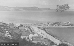 The Harbour And Bay c.1955, Lyme Regis